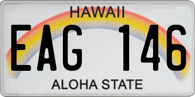 HI license plate EAG146