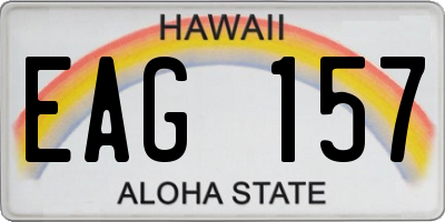 HI license plate EAG157