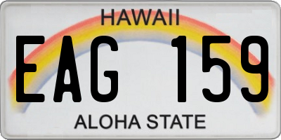 HI license plate EAG159