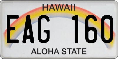 HI license plate EAG160