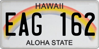 HI license plate EAG162