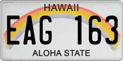 HI license plate EAG163