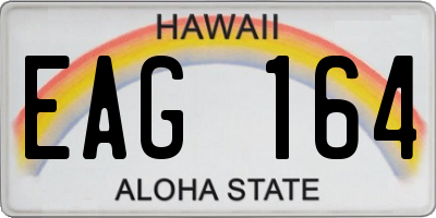 HI license plate EAG164