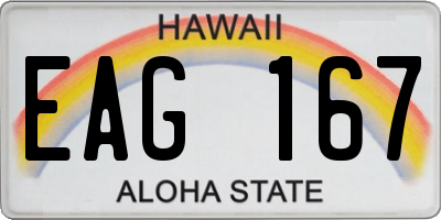 HI license plate EAG167