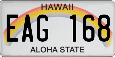 HI license plate EAG168