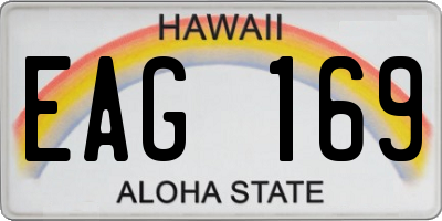 HI license plate EAG169