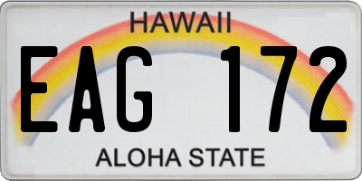 HI license plate EAG172