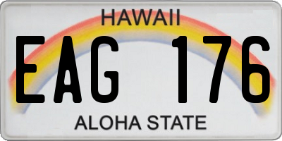 HI license plate EAG176