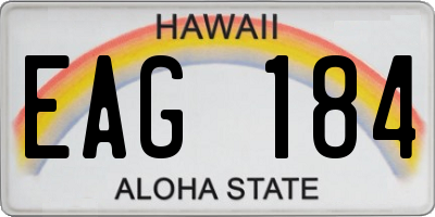 HI license plate EAG184