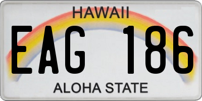 HI license plate EAG186