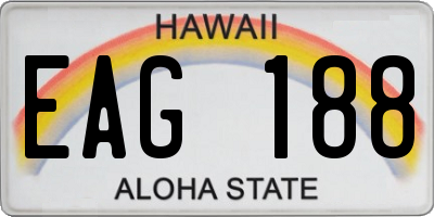 HI license plate EAG188