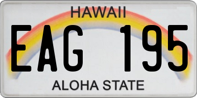 HI license plate EAG195