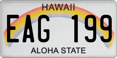 HI license plate EAG199