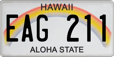 HI license plate EAG211