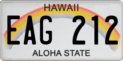 HI license plate EAG212