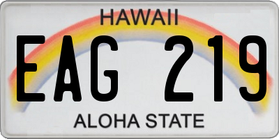 HI license plate EAG219