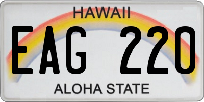 HI license plate EAG220