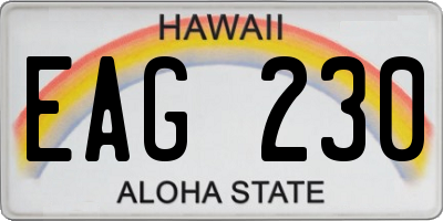 HI license plate EAG230