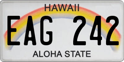 HI license plate EAG242