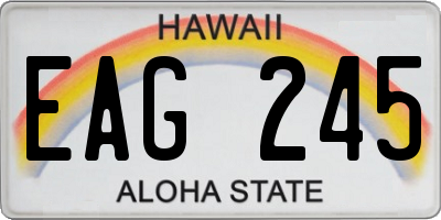 HI license plate EAG245