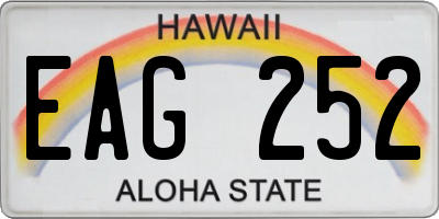 HI license plate EAG252