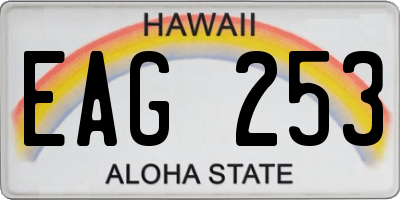 HI license plate EAG253