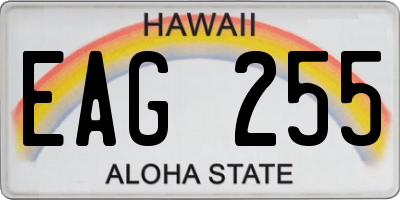 HI license plate EAG255