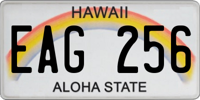 HI license plate EAG256