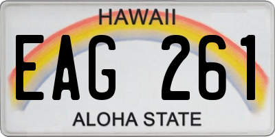 HI license plate EAG261