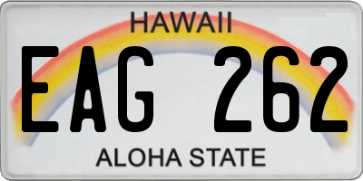 HI license plate EAG262