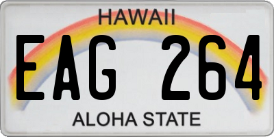 HI license plate EAG264