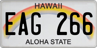 HI license plate EAG266