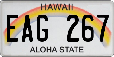 HI license plate EAG267