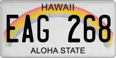 HI license plate EAG268