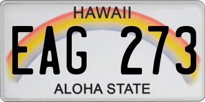 HI license plate EAG273