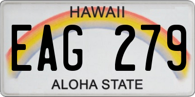 HI license plate EAG279