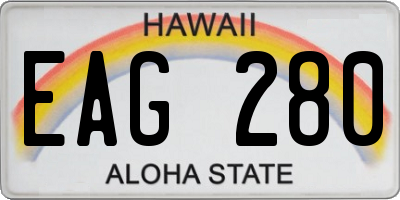 HI license plate EAG280