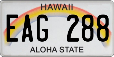 HI license plate EAG288