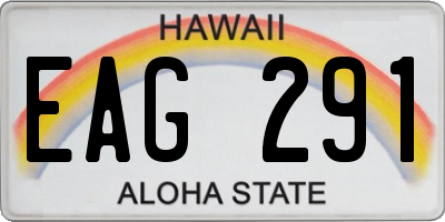 HI license plate EAG291