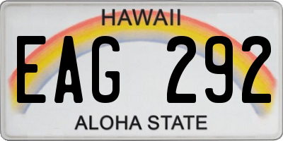 HI license plate EAG292