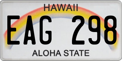 HI license plate EAG298