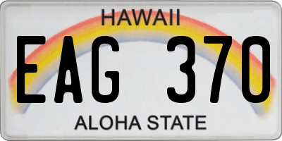HI license plate EAG370