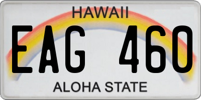HI license plate EAG460