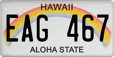 HI license plate EAG467