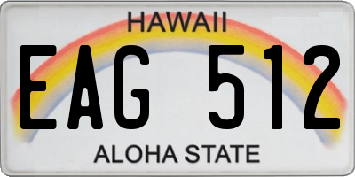 HI license plate EAG512