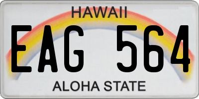 HI license plate EAG564