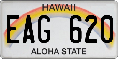 HI license plate EAG620