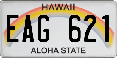 HI license plate EAG621