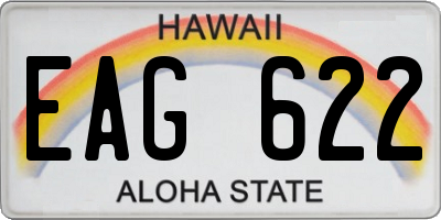 HI license plate EAG622