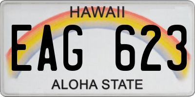 HI license plate EAG623